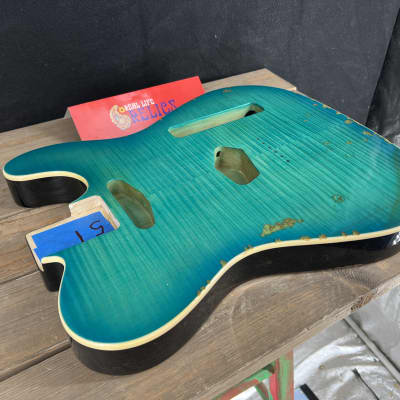 Real Life Relics Tele® Body Top Bound Aged Caribbean Blue Burst image 8