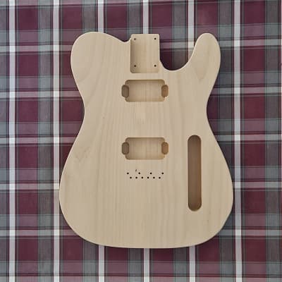 Woodtech Routing - 2 pc Alder - Double Humbucker Telecaster Body - Unfinished image 1