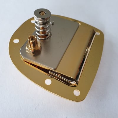 Jazzmaster & Jaguar guitar tremolo tailpiece unit gold image 3