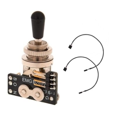 EMG 3 POS POSITION STD GIBSON TOGGLE SWITCH SOLDERLESS B289 BLACK TIP 3 WAY ( SWITCH TIP SCUFFED ) image 9