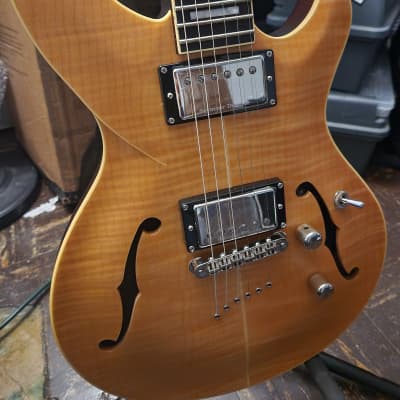 DBZ Diamond Monarch Semi-Hollow Limited Edition - Satin Natural Flamed Maple for sale