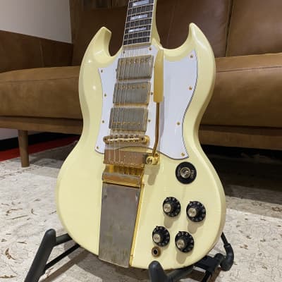 Gibson Custom Limited Edition Jimi Hendrix 1967 SG Custom 2020 Aged Polaris White image 3