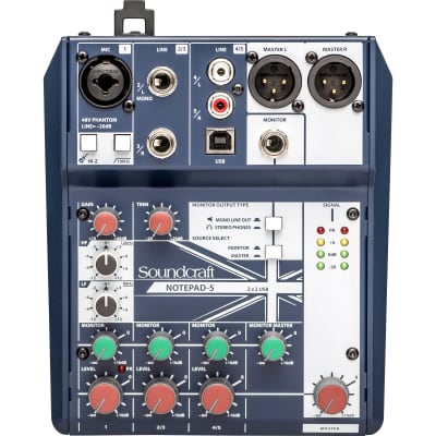 Soundcraft Notepad-5 Small-Format Analog Mixer USB I/O with 4-Year Full Coverage Extended Warranty image 4