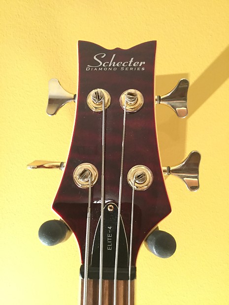 Schecter Bass Diamond Series Elite 4 Red. Neck thru | Reverb
