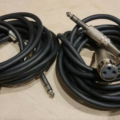 2 Pack 10ft XLR 3-Pin Female to 1/4 Mono Shielded Microphone Mic Audio  Cable