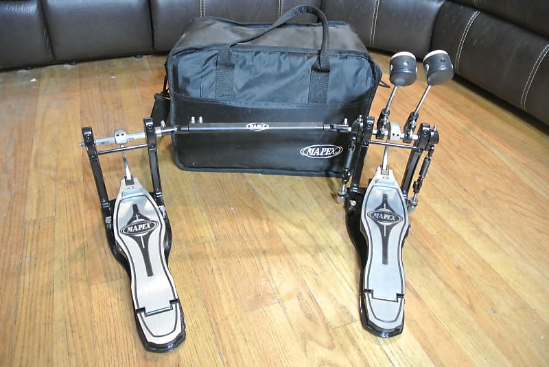 Mapex Raptor Double Bass Kick Drum Pedal w Case Direct Drive Reverb