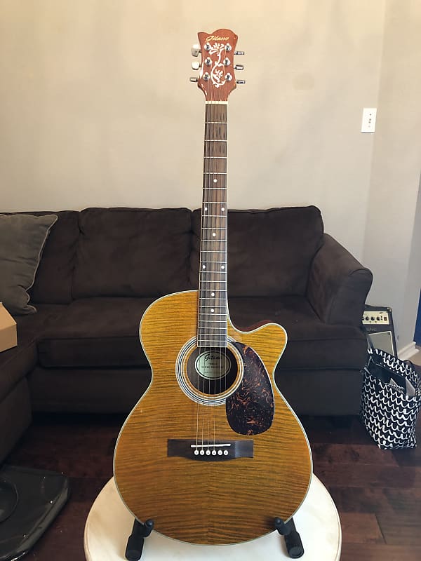 Gitano ATK50 All solid wood Tiger Stripe Acoustic Electric Reverb