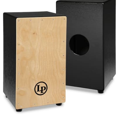 LP Latin Percussion LP1428NYN - Black Box Wire Cajon with Natural Faceplate image 1