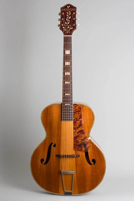 Harmony  Patrician H-1414 Arch Top Acoustic Guitar (1954), ser. #4850H1414, period grey chipboard case. image 1