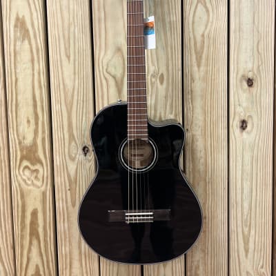 Fender CN-140SCE Acoustic Electric Nylon String Guitar Black With Case —  Truetone Music