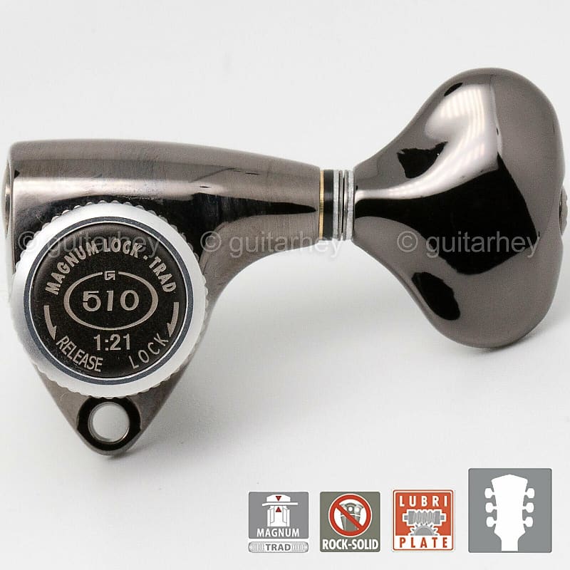 NEW Gotoh SGV510Z-L5 MGT L3+R3 LOCKING Tuners Set 21:1 Gear 3x3 - COSMO BLACK image 1