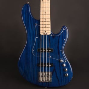 Cort GB74JJ 4 String Bass Guitar Aqua Blue image 8