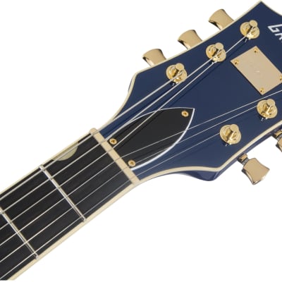 GRETSCH - G6659TG Players Edition Broadkaster Jr. Center Block Single-Cut with String-Thru Bigsby and Gold Hardware  Ebony Fingerboard  Azure Metallic - 2401800851 image 7