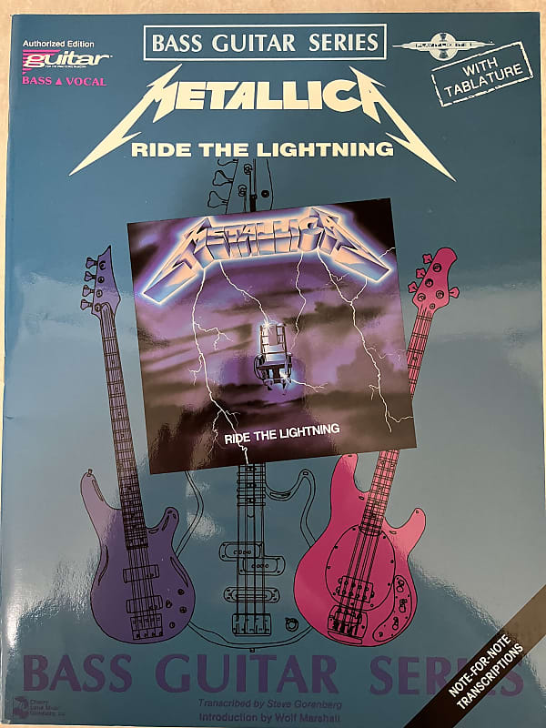 Metallica Ride The Lightning Bass Guitar Tab / Tablature Reverb
