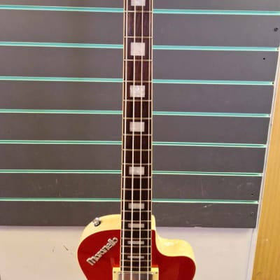 Italia Maranello Classic Red Sparkle Bass Guitar image 5