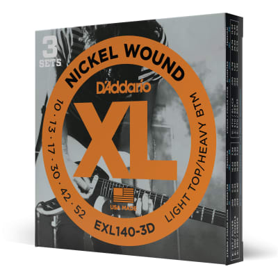 3 Sets of D'Addario EXL140 Nickel Wound Electric Guitar Strings (10-52) image 4