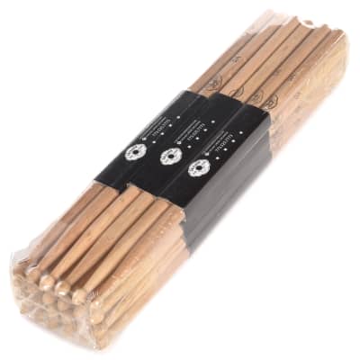 CDE 5A Wood Tip Custom Selected Hickory Drum Sticks (12 Pair Bundle) image 2