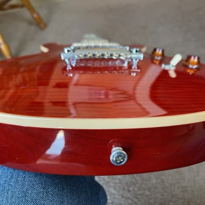 2014 Gibson Les Paul Classic Double Cutaway - Trans Red image 14
