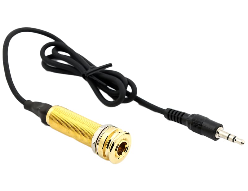 Artec GOLD Acoustic Guitar Endpin Output Jack Strap Button, Reverb