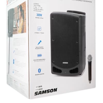 Samson Expedition XP312W-D 12" Portable PA Rechargeable Speaker w/Bluetooth+Mic image 9