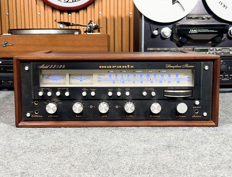 VERY NICE MARANTZ 2252B RECEIVER – WC-22 WALNUT/BLACK CASE OPTION – 1-YEAR WARRANTY  			
