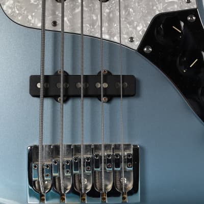 Mike Lull M5V Jazz Electric Bass 5 String Lake Placid Blue with Case image 9