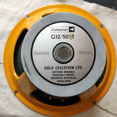 Rola Celestion G12 50M 50-Watt 15 Ohm 1978 Yellow Replacement