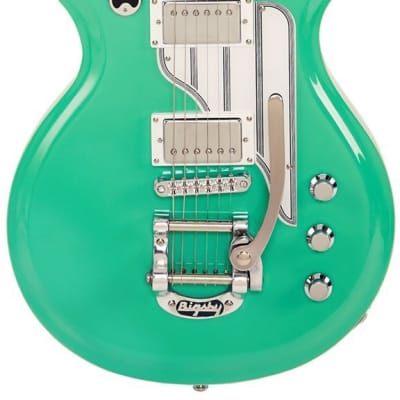 Eastwood Airline Map Deluxe With Bigsby Electric Guitar Seafoam Green image 1