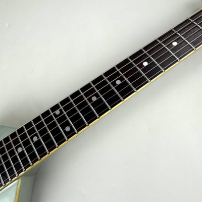 Erlewine Chiquita Travel Guitar, "Inca, Luna or Frost?" 1990 - Silver/Blue image 10