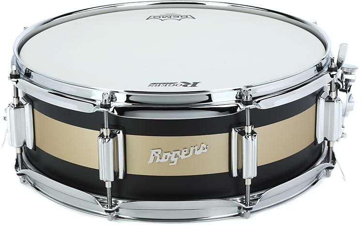 Rogers Drums Tower Series Snare Drum - 5 x 14-inch - Satin Black/Gold Duco