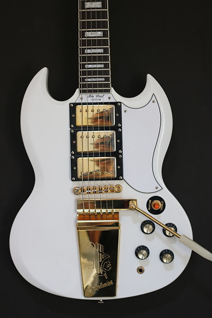 Epiphone G-400 Custom '62 Les Paul Custom w/Maestro White