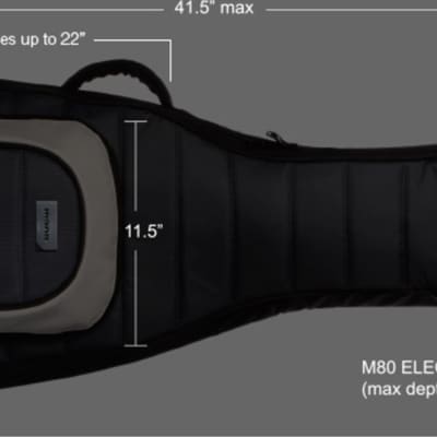 Mono M80-EG-BLK Jet Black Single Electric Guitar Gig Bag image 9