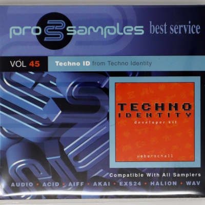 Pro Samples Volume 45 Techno ID From Techno Identity Sample Double CD Akai  E-Mu Wav | Reverb