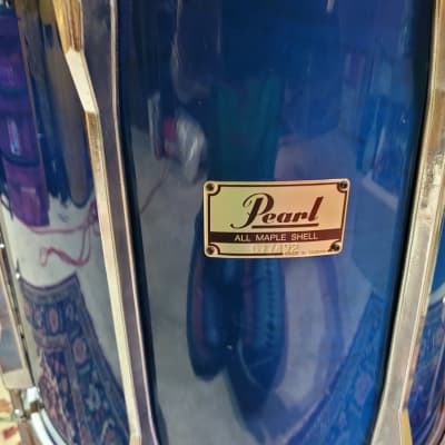 Pearl MLX All Maple 16"X16" Floor Tom Sheer Blue 80's to 90's Sheer Blue image 11