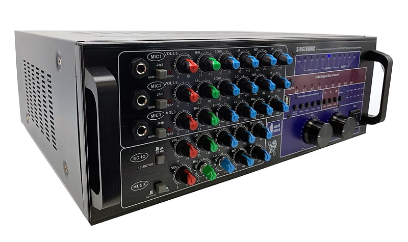 Karaoke　HDMI　Recording　Mixer　Reverb　w/　Singtronic　2500W　Bluetooth　Pro　KJ　Amplifier　DJ/