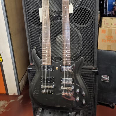 New Old Stock! Carlo Robelli Made In Korea Double Neck 6 String & 7 String Electric Guitar - Unique! for sale