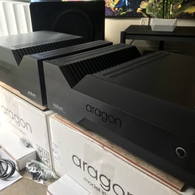 Aragon Iridium Mono-Block Reference Amplifiers 1 Pair In Black New Open-Box! 2022 image 5