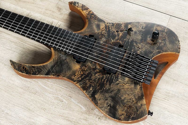 Mayones Hydra Elite 7 - 7-String Guitar, Trans Graphite Satin image 1