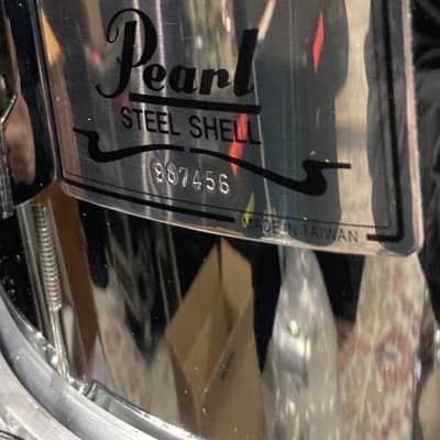 Pearl New Out of Box, 14x6.5" S-614D Steel Shell Snare Drum (#7) 1990s - Chrome image 2