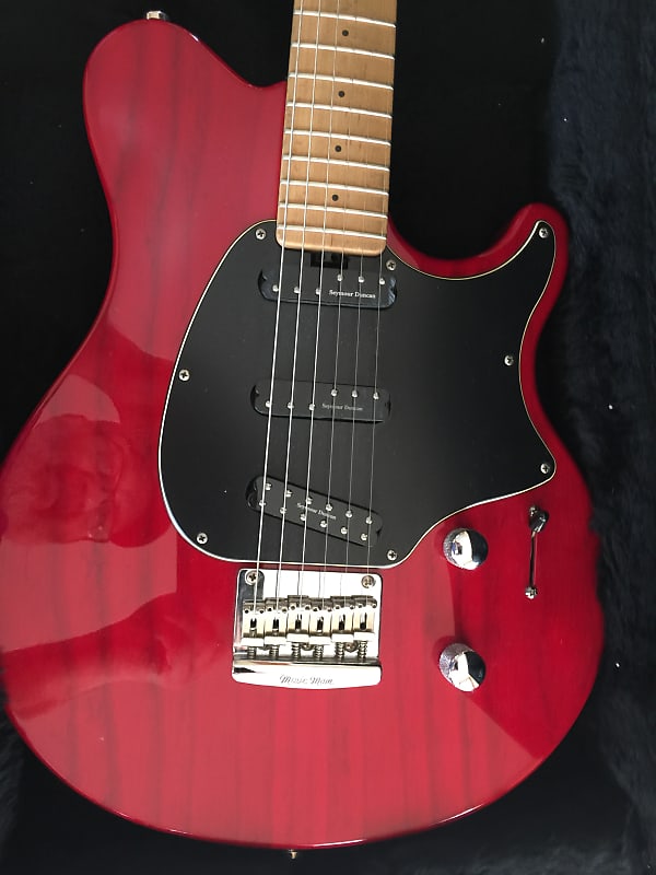 Musicman Axis Sport SSS Electric Guitar Trans Red