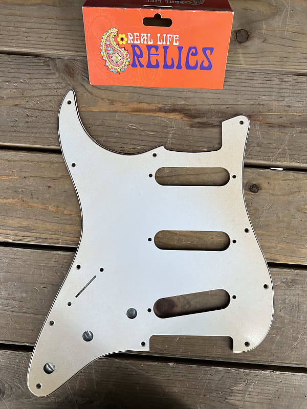 Real Life Relics White Stratocaster® Pickguard 3 Ply 11 Hole | Reverb