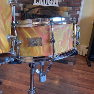 Canopus Drum Set Marmalade Swirl 20 10 12 14 and snare BIRCH Made