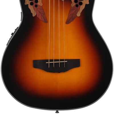 Ovation Celebrity Elite Plus CEB44-1N Mid-depth Acoustic-electric Bass Guitar - New England Burst
