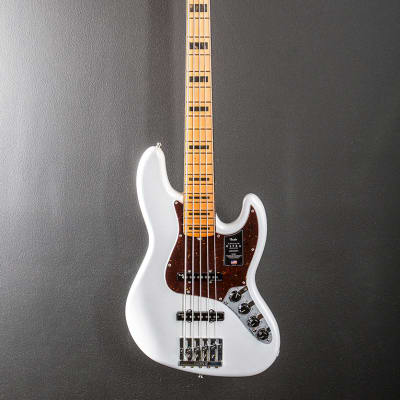 Fender American Ultra Jazz Bass V – Arctic Pearl w/Maple image 3