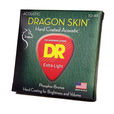 DR Strings Dragon Skin Clear Coated Acoustic Guitar Strings: Extra Light 10-48 image 2