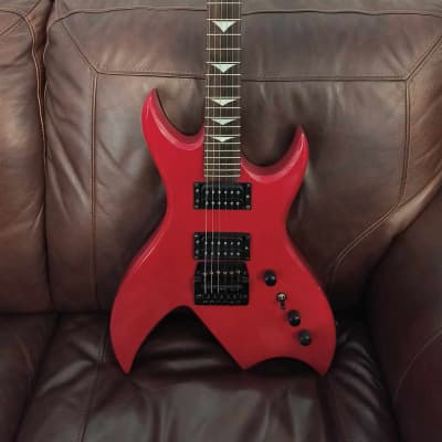 Vintage Rare (1986) B.C. Rich Bich N.J. Series Guitar (MIK) Red w/ Kahler Tremolo & Whammy Bar  *Rare Arrow Inlays only produced in 1986. image 3