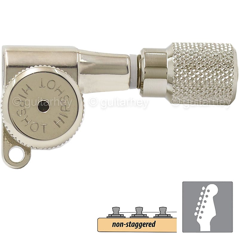 NEW Hipshot 6inLine LOCKING Tuners SET Knurled Buttons Reverb