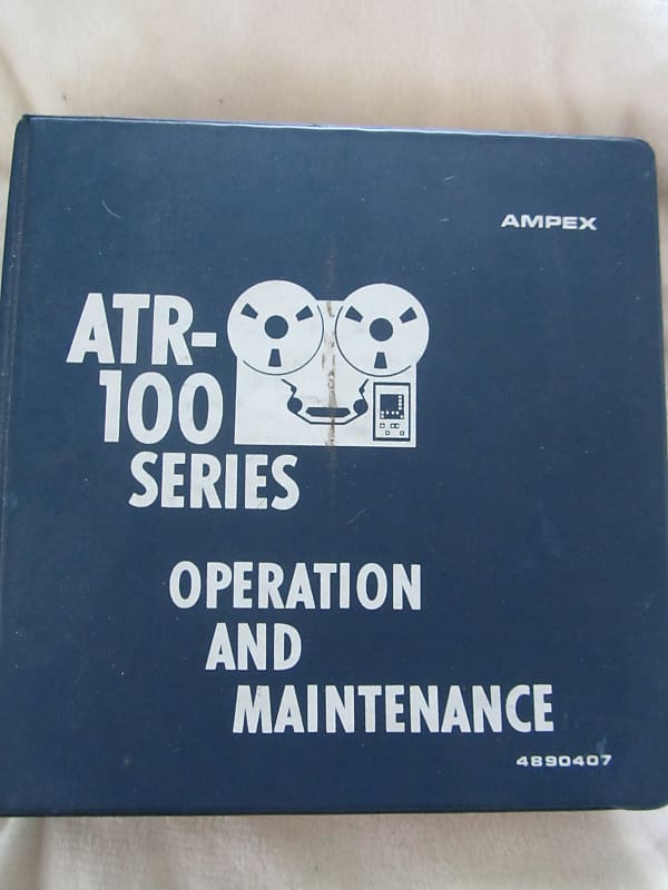 Ampex ATR 102 Operations and Maintence Manual Reverb