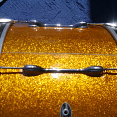 Slingerland Vintage 26 x14" Marching Bass Drum 1970's Sparkling Orange Pearl - CAN SHIP! image 6