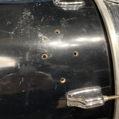 Rogers - 18x16" Big R Floor Tom, Converted to a Bass Drum 1970's - Jet Black image 5